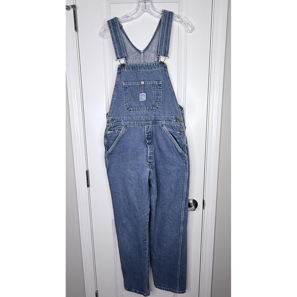 Vintage Pointer Denim Overalls Womens 30 x 28 Bibs Medium Wash Work Casual USA